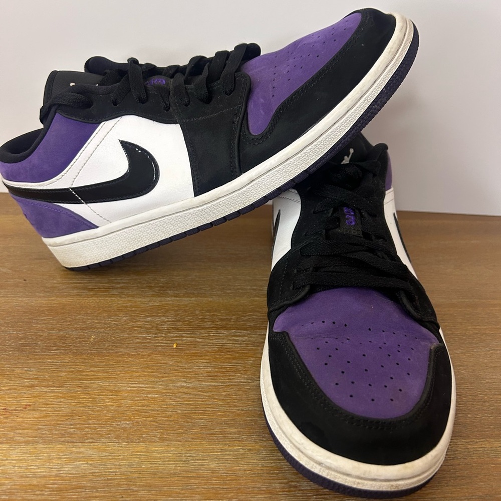 Air Jordan 1 Low Court Purple 553558-125; Size US Men’s 10.5 - Picture 2 of 12